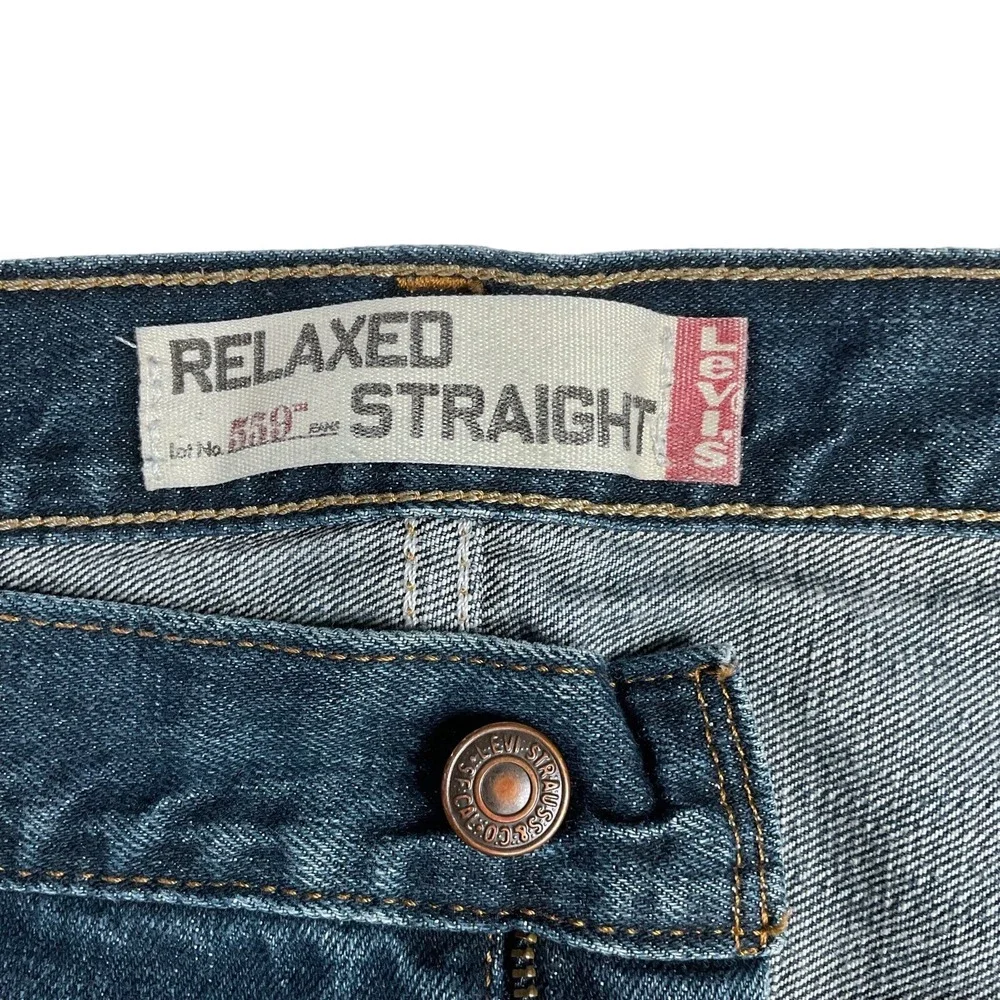 Levis Jeans Mens 40x32 (ACT 39x31.5) Blue 559 Relaxed Fit Denim Vintage